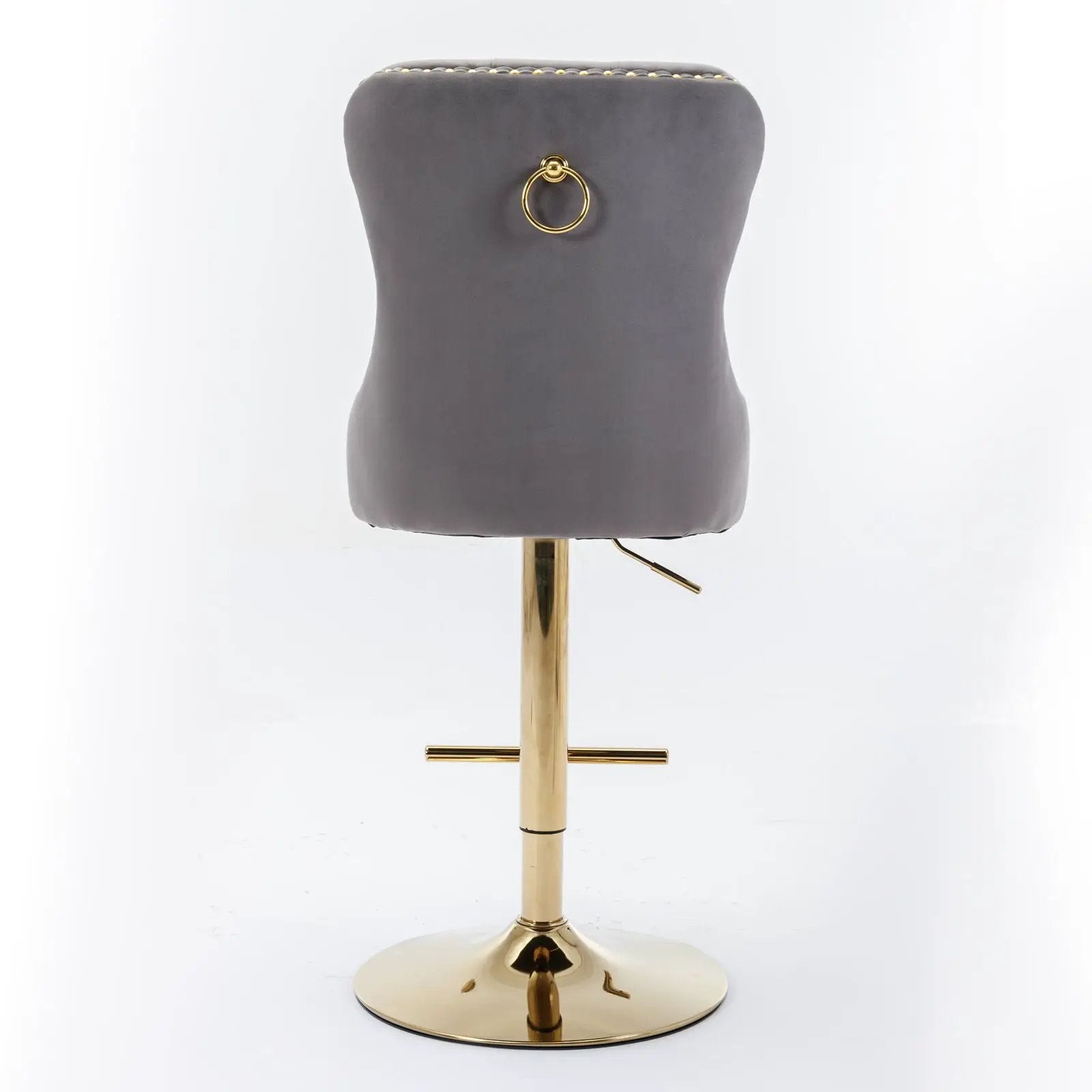 Thick Swivel Barstools Adjusatble Seat Height From 25-33", Modern Upholstered Bar Stools With Backs Comfortable Tufted For Home Pub And Kitchen Island (Set of 2) by Unique Piece Furniture