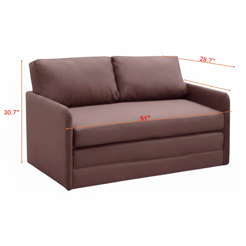 Container Furniture Direct Kathy Collection Modern Contemporary Fabric Upholstered Livingroom Loveseat Sleeper by HouseOfZazla