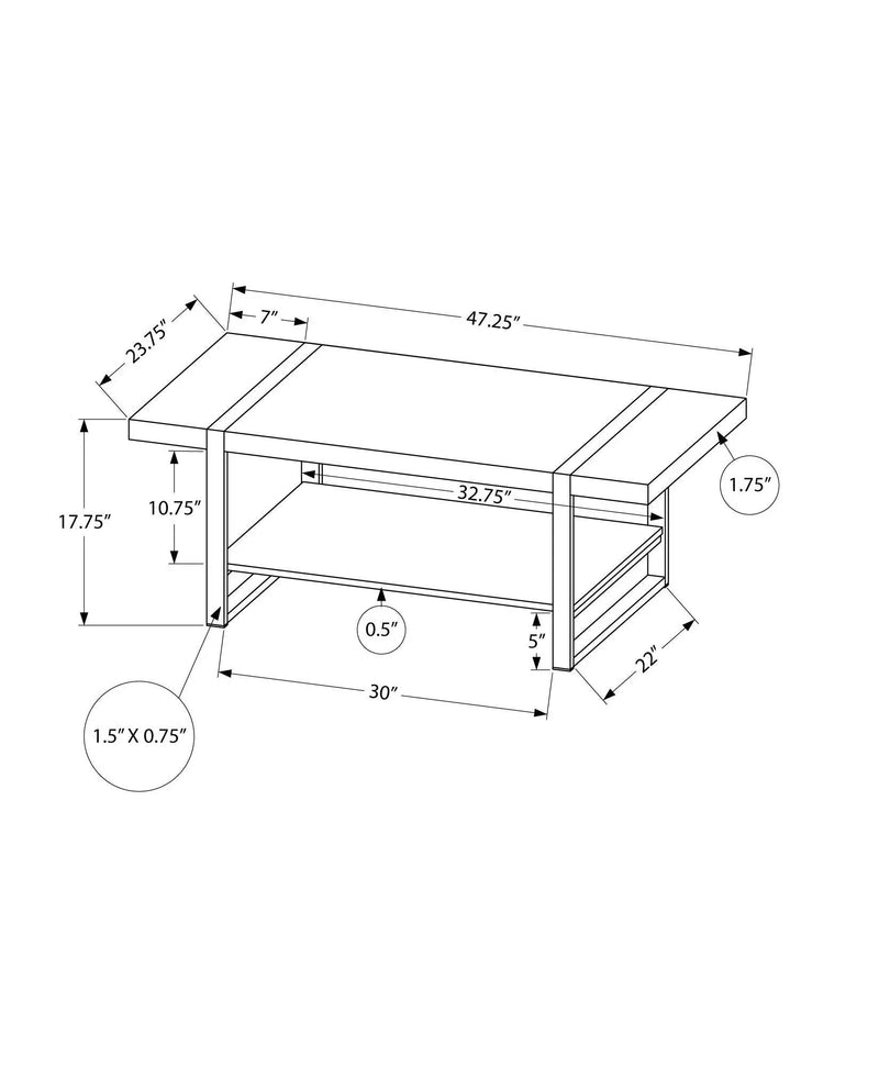 Coffee Table, Accent, Cocktail, Rectangular, Living Room, Contemporary, Modern by HouseOfZazla