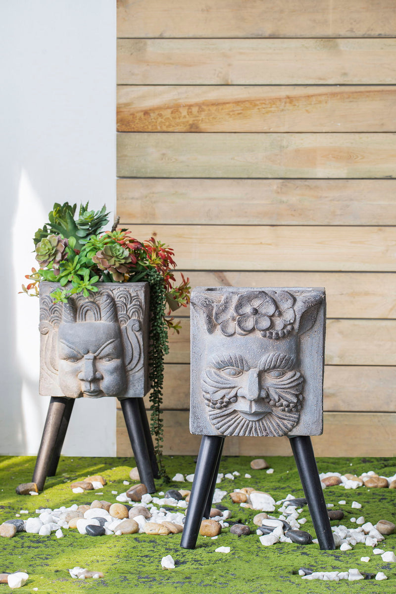 Greek God Statue Planter With Legs - Gray, photo 5 of 10