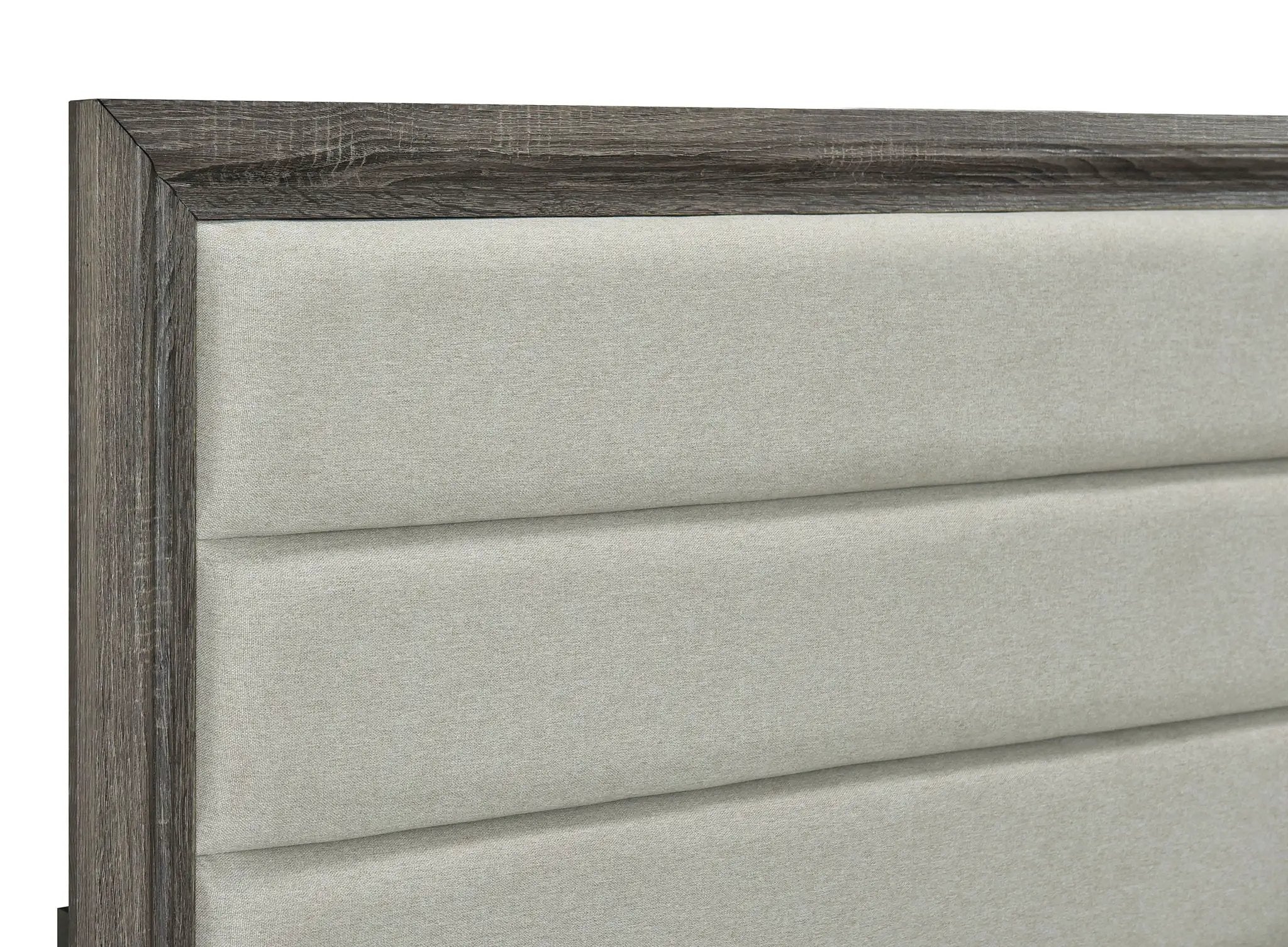Wright 52-inch Upholstered Queen Bed Brown Oak by Unique Piece Furniture