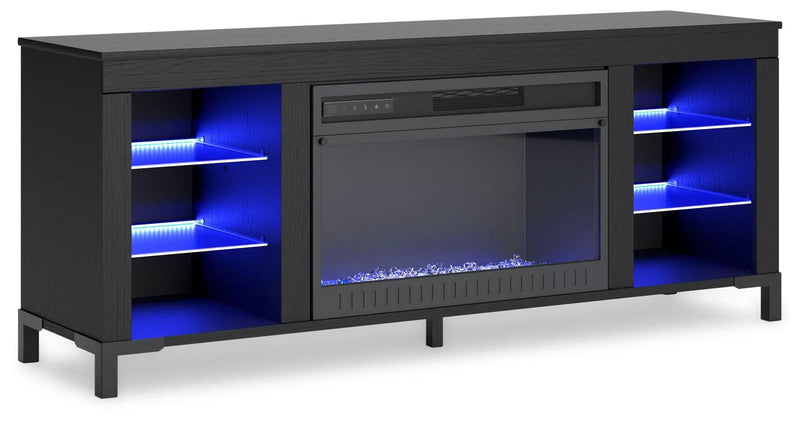 Cayberry - TV Stand With Fireplace - Black by Unique Piece Furniture