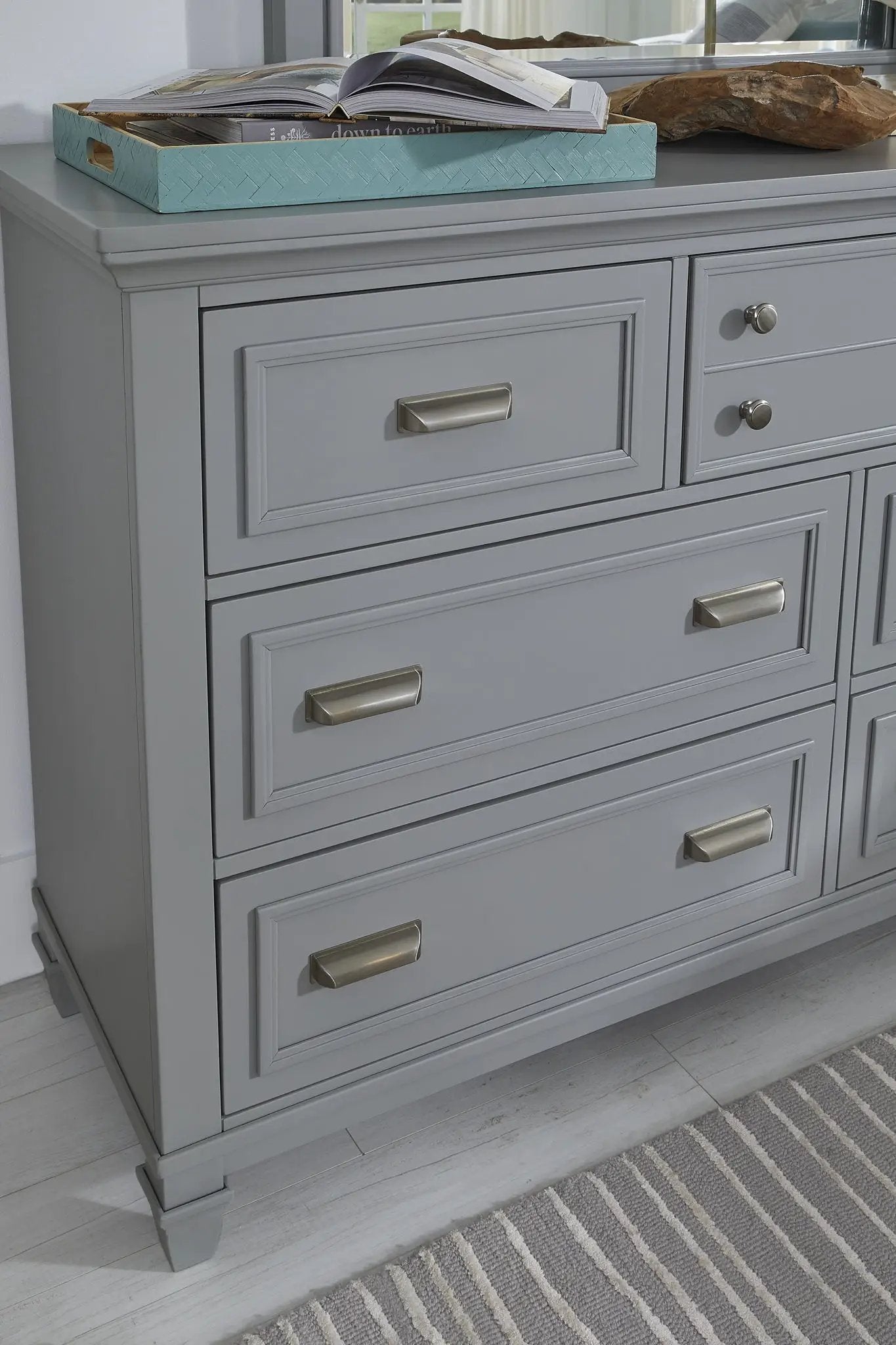 Charleston - Drawer Dresser With Landscape Mirror by Unique Piece Furniture