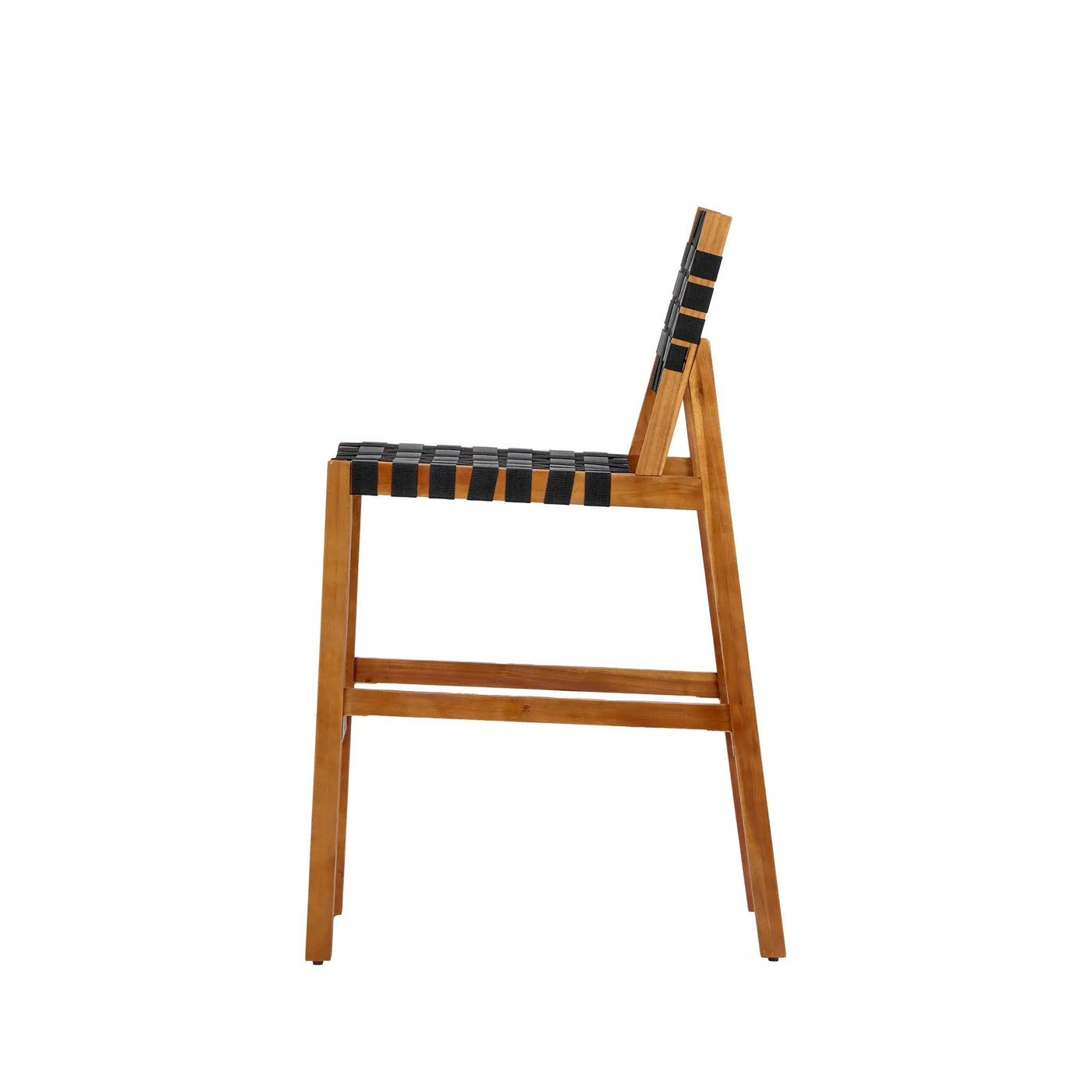 30.5 Inch Seat Height Outdoor Acacia Solid Wood Patio Side Chair by HouseOfZazla