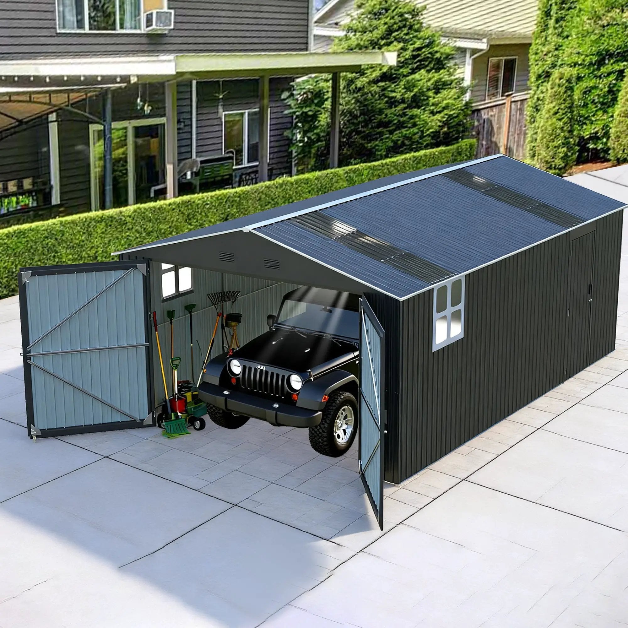 Upgraded 13x20FT Outdoor Storage Shed by HouseOfZazla