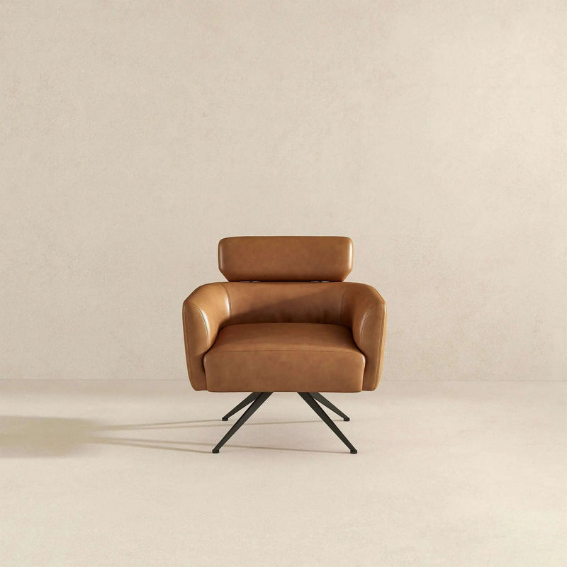 Camila Genuine Leather Lounge Chair by HouseOfZazla