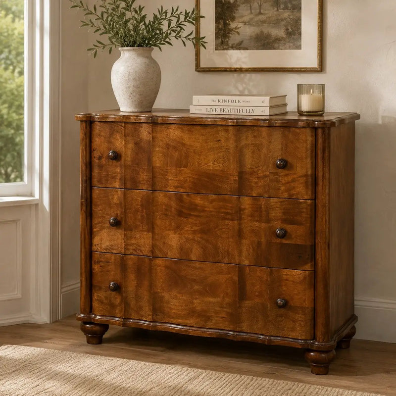 Solid Wood Lume 3 Drawer Chest by HouseOfZazla