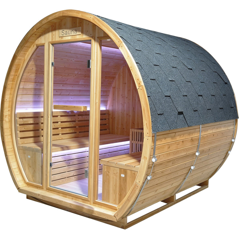 9000W 240V Finnish Carbonized Spruce Outdoor Sauna Room, photo 7 of 10