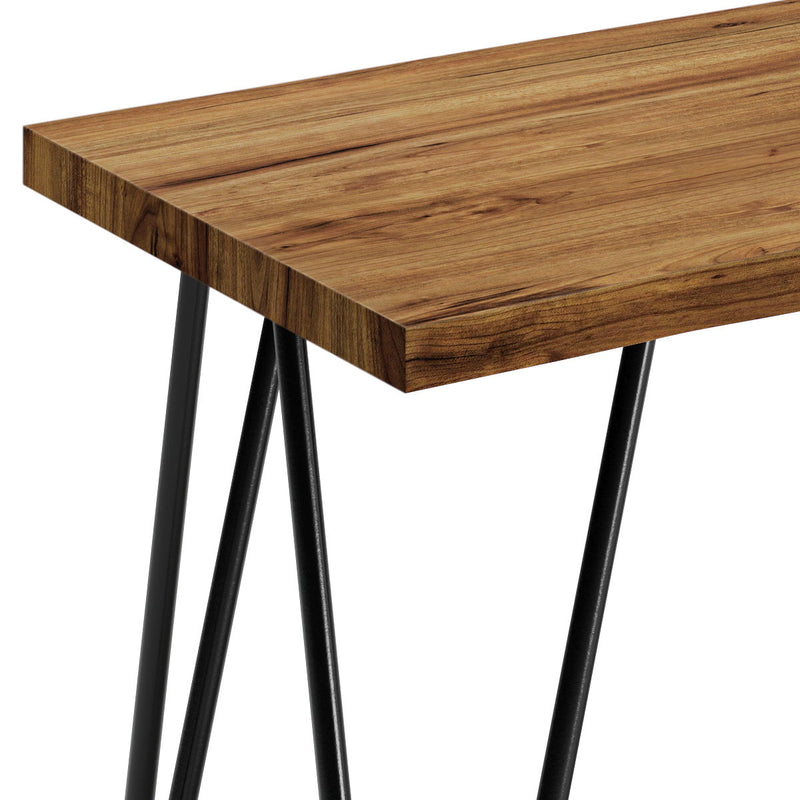 Natural Mango Wood Accent Bench with Metal Hairpin Legs - Natural, photo 4 of 8