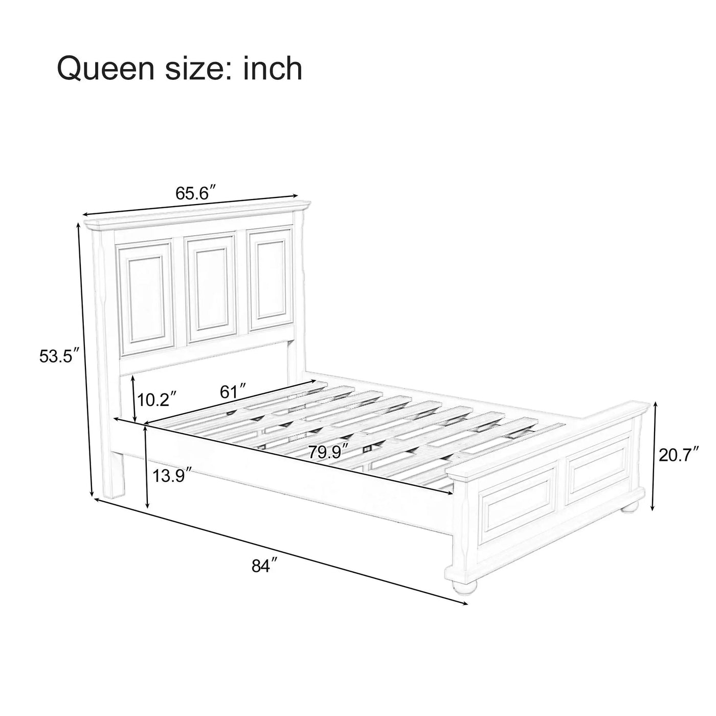Vintage Tall Headboard Bed by HouseOfZazla
