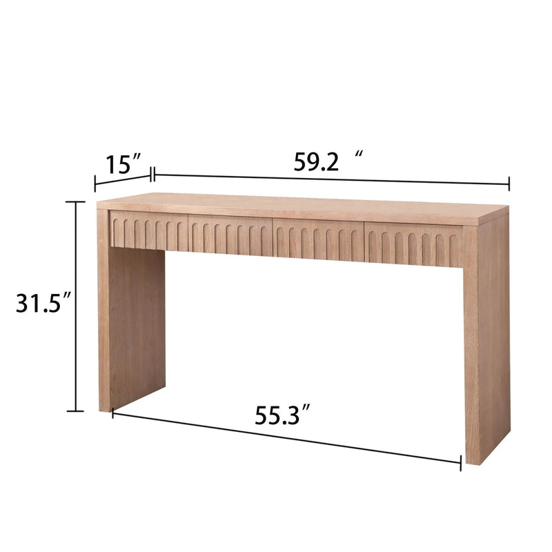 Modern Console Table With 4 Drawers, Entryway Table by Unique Piece Furniture