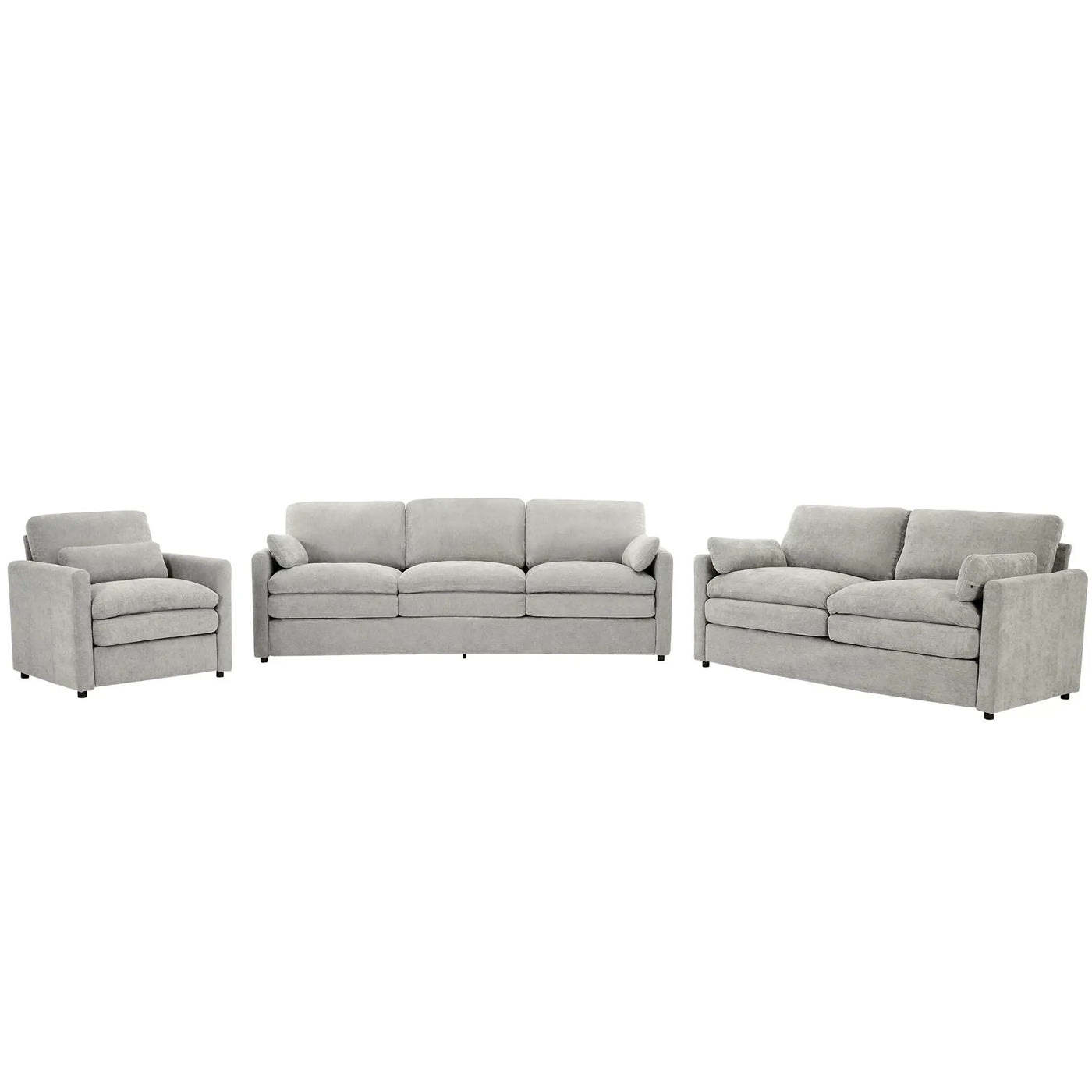 Cozy Upholstered Sofa Set For Living Room by HouseOfZazla