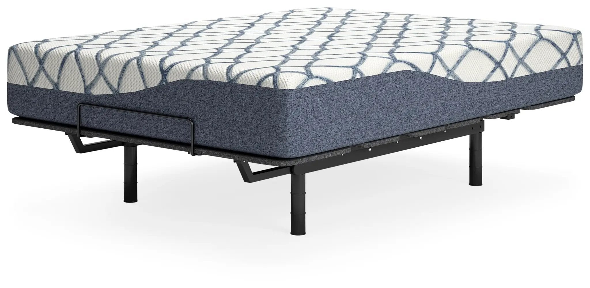 12 Inch Chime Elite 2.0 - California King Mattress - White / Blue by Unique Piece Furniture