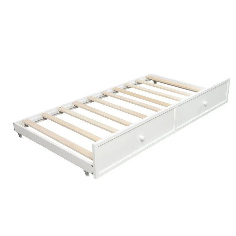 Twin Size Daybed & Twin Size Trundle - White by HouseOfZazla