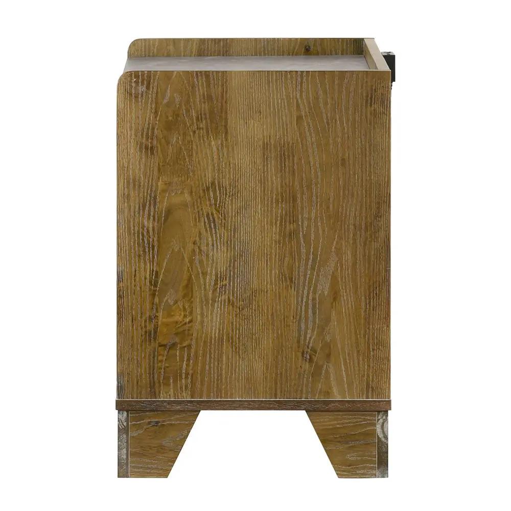 Garcia - Nightstand With LED - Light Brown by Unique Piece Furniture