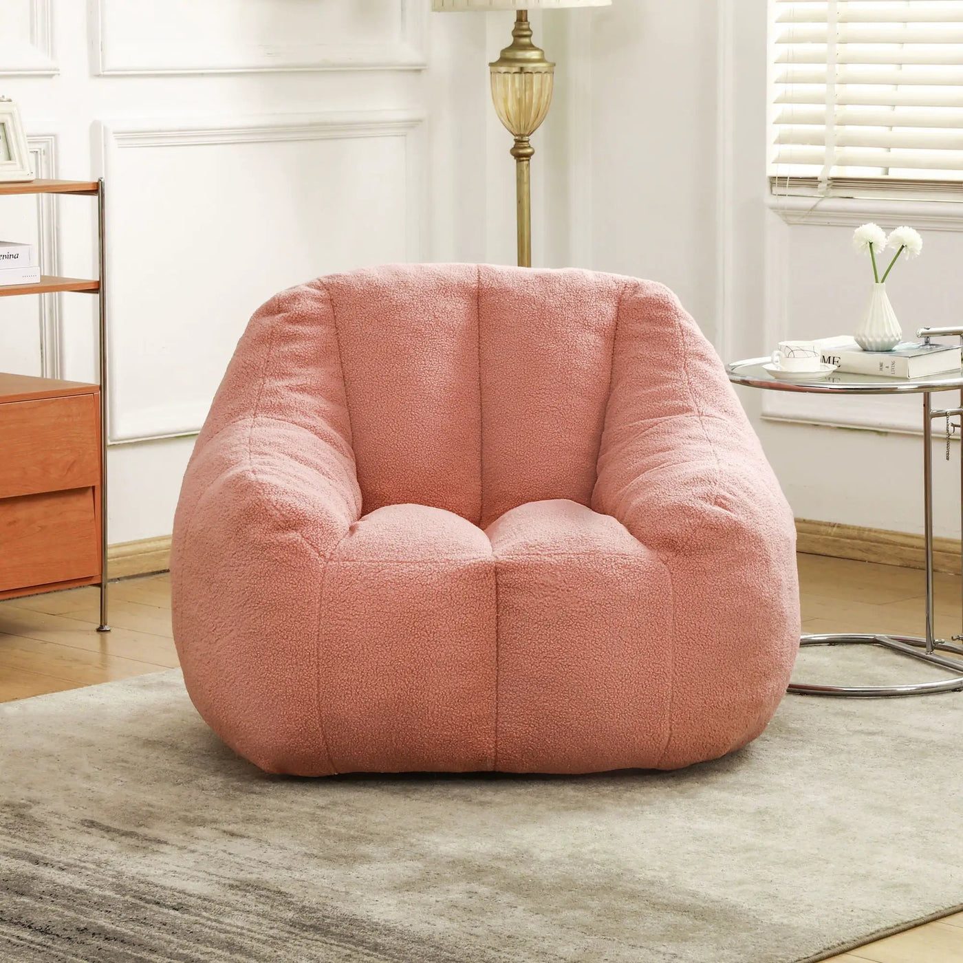 Comfy Bean Bag Chair With Memory Foam Filler, Tufted Soft by HouseOfZazla