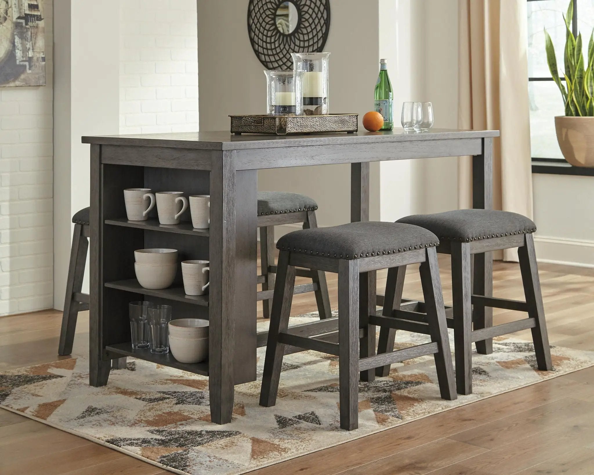 Caitbrook - Rectangular Dining Room Counter Table - Gray by Unique Piece Furniture