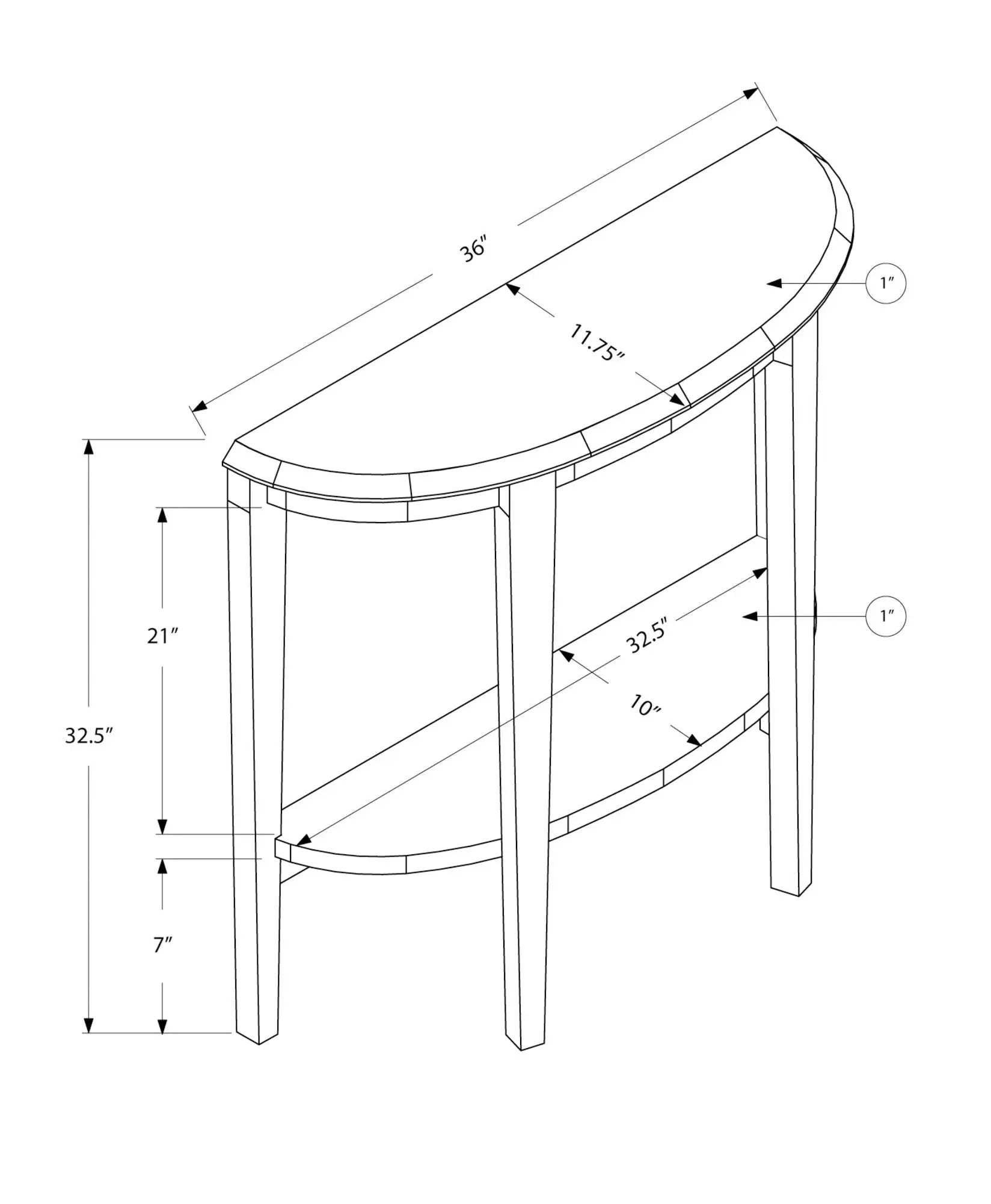 Accent Console Table For Entryway, Space-Saving Profile by Unique Piece Furniture