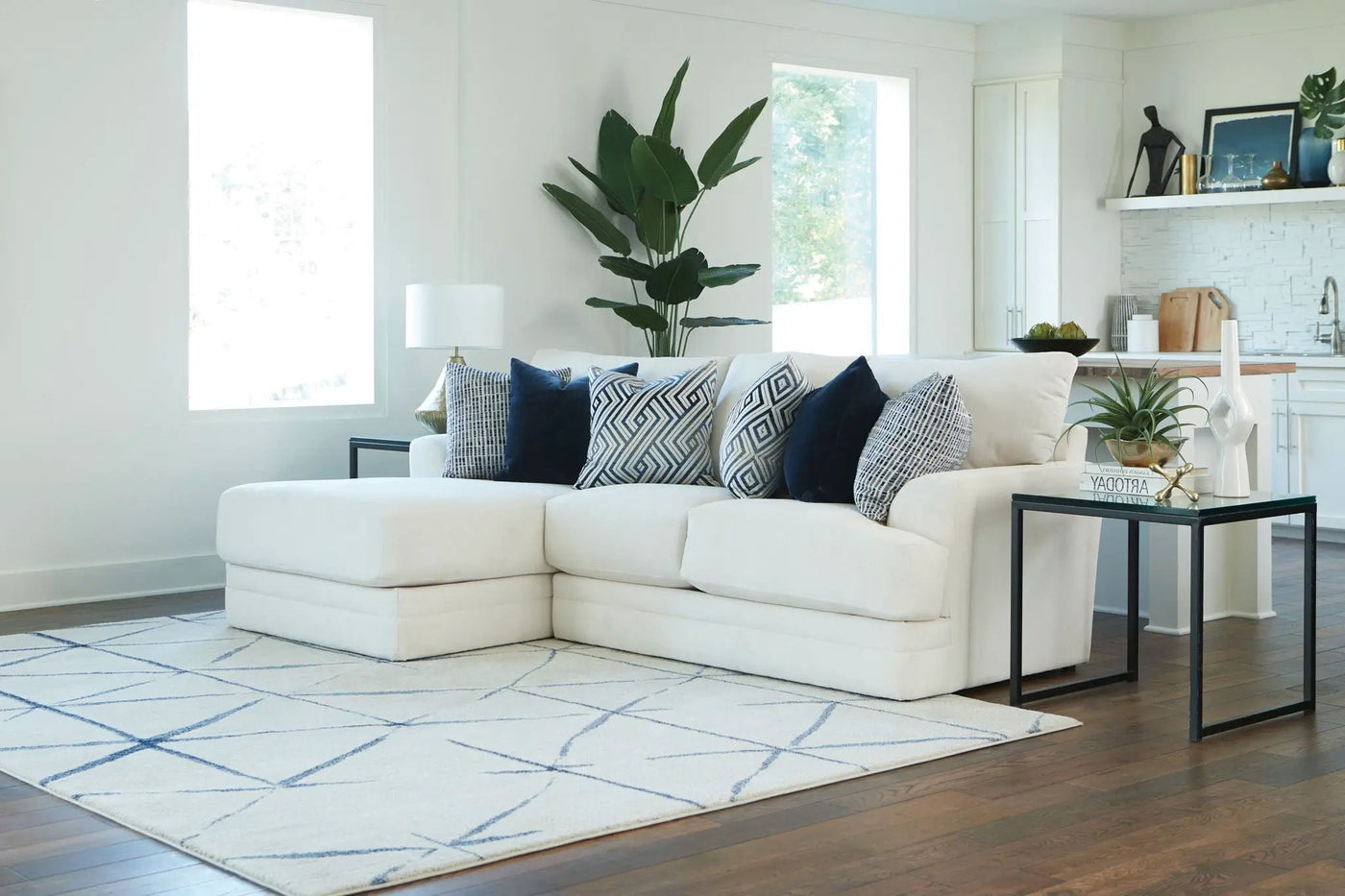 Polaris - Sectional With Comfort Coil Seating And Accent Pillows Included by Unique Piece Furniture
