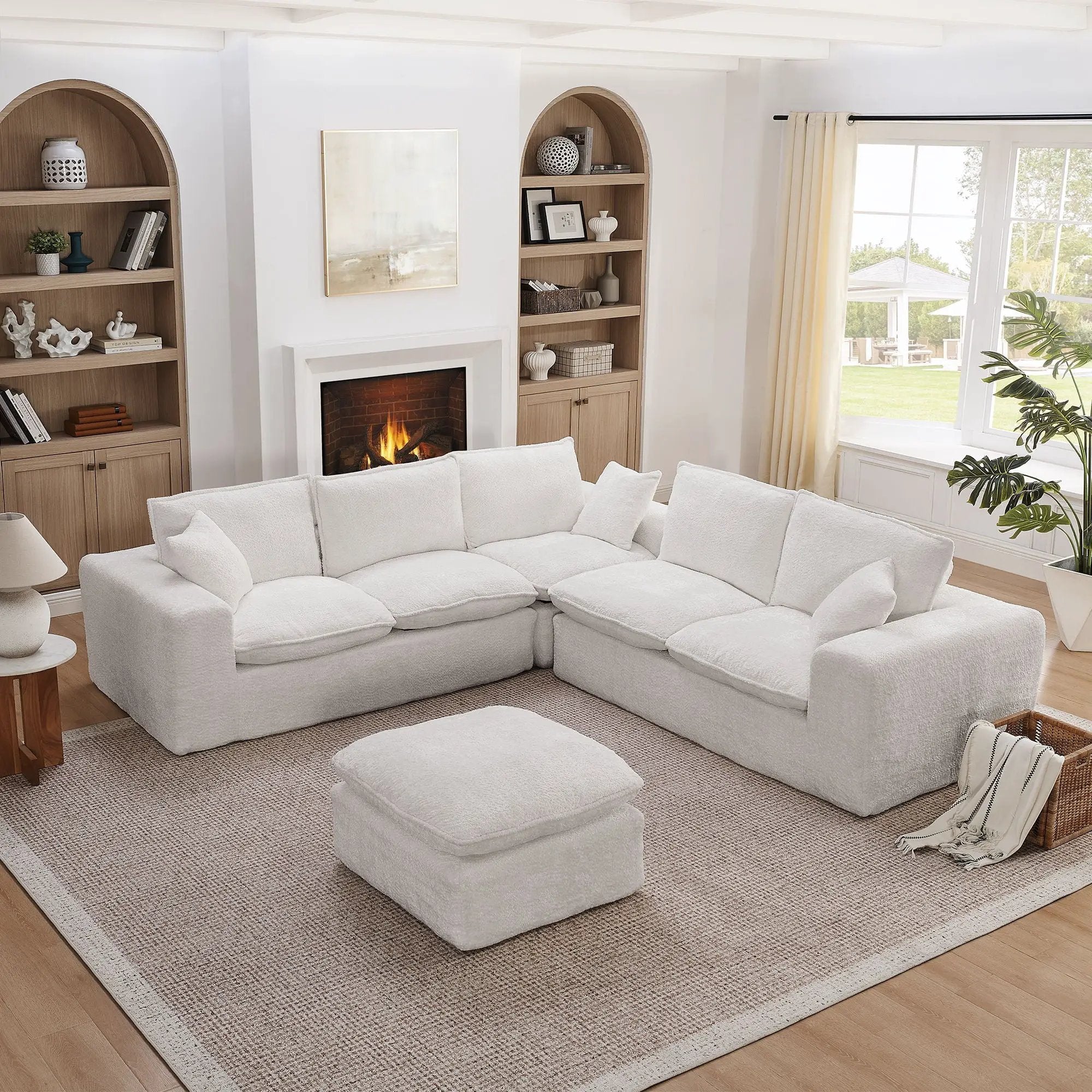 Sectional Sofa With Moveable Ottoman by Unique Piece Furniture