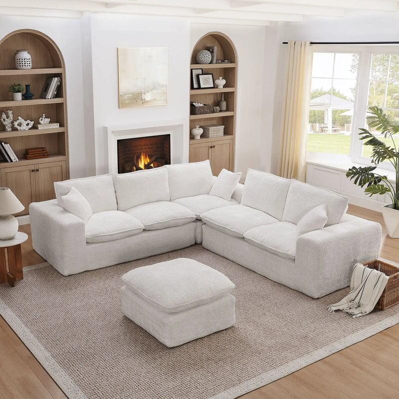 Sectional Sofa With Moveable Ottoman by Unique Piece Furniture
