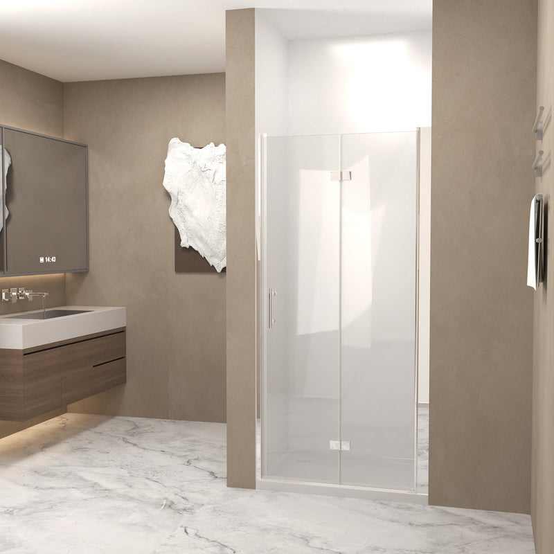 31-30"x 72" Bifold Shower Door, 1/4" (6mm) Tempered Glass by HouseOfZazla