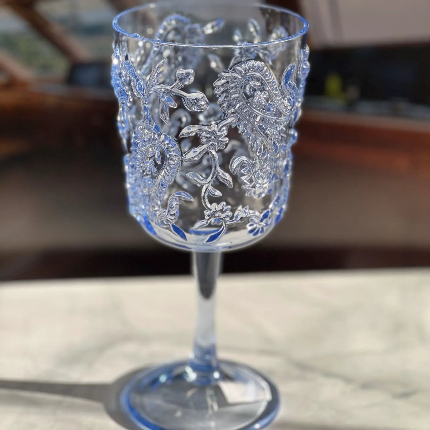 Paisley Acrylic Wine Glasses (Set of 4) by HouseOfZazla
