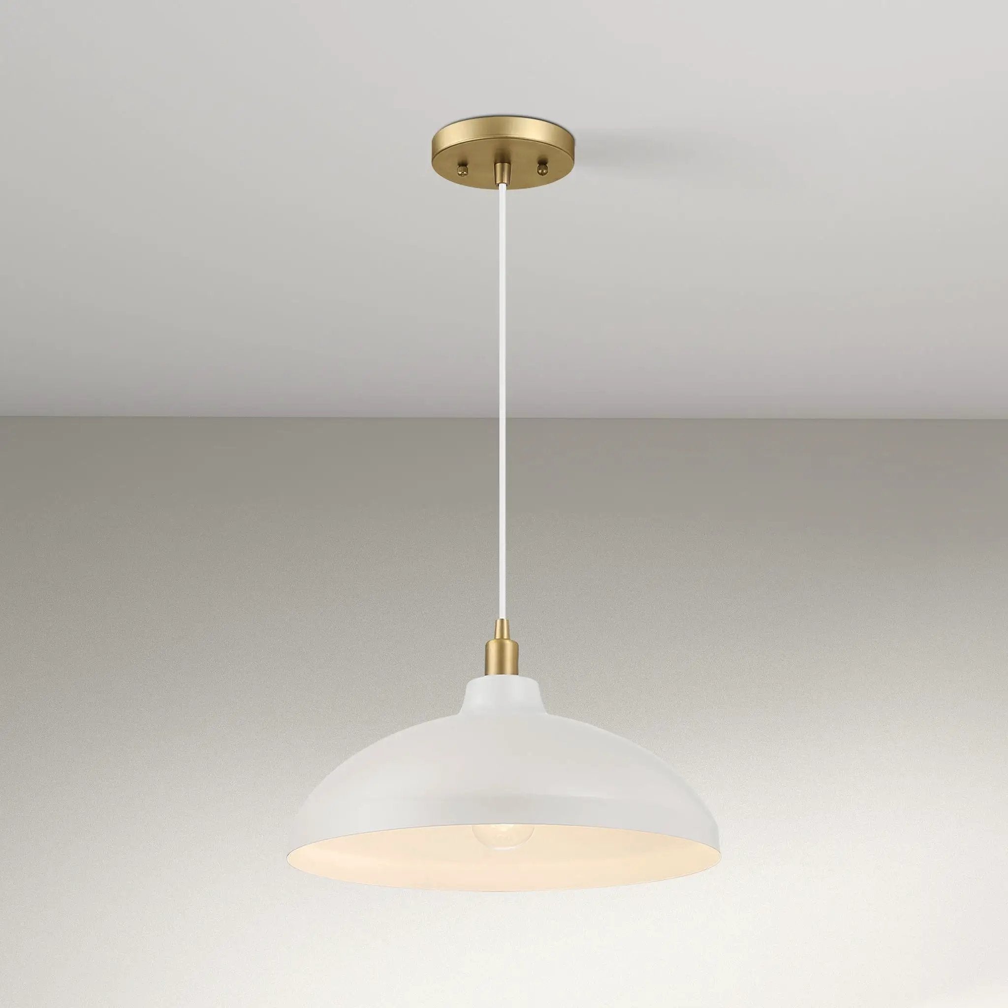 Astral - Single Light Pendant Lamp For Entrance Kitchen Island - Gold / White by HouseOfZazla