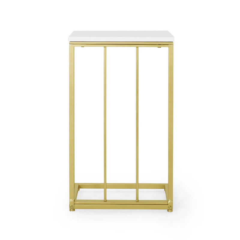 Modern Glam C-Shape End Table by HouseOfZazla