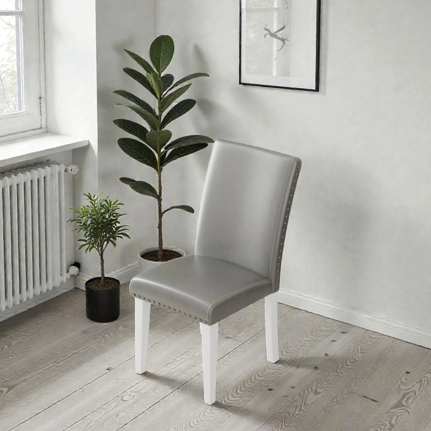 Upholstered Dining Chair With High Back Design (Set of 2) by HouseOfZazla
