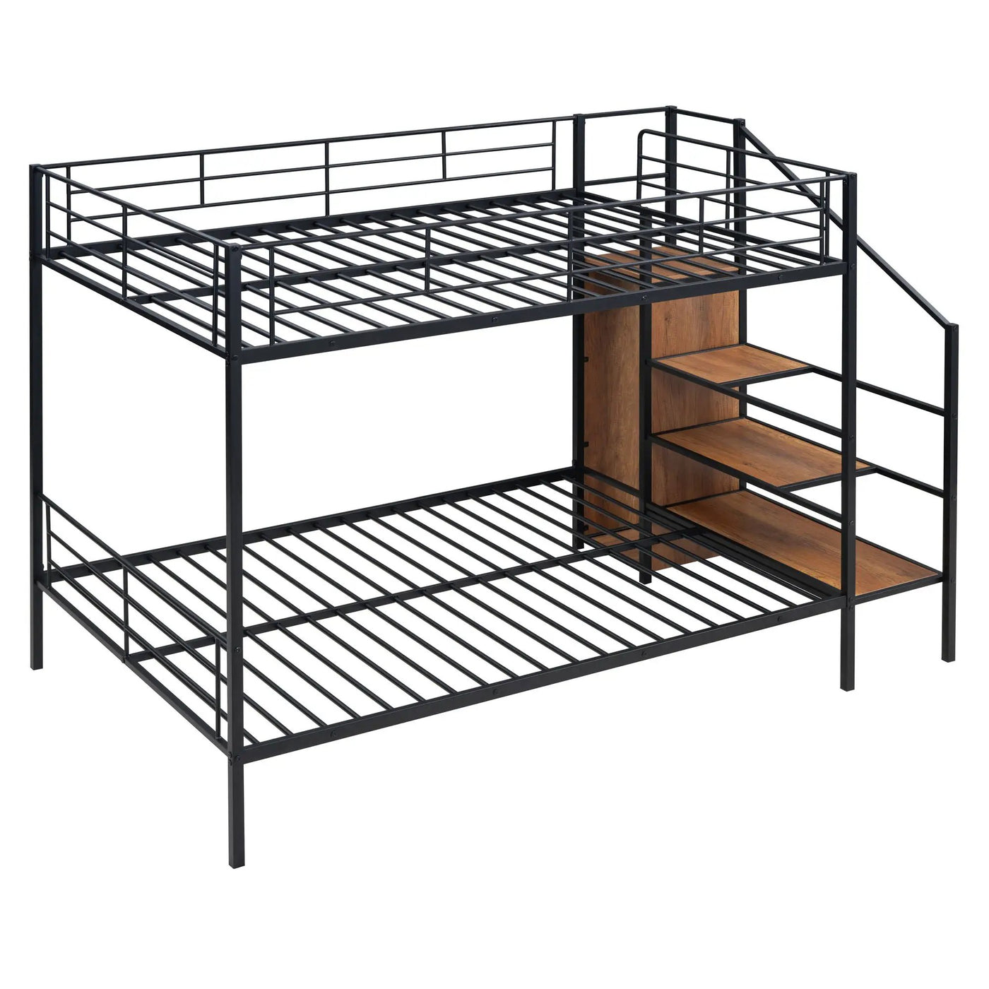 Bunk Bed With Lateral Storage Ladder And Wardrobe by HouseOfZazla