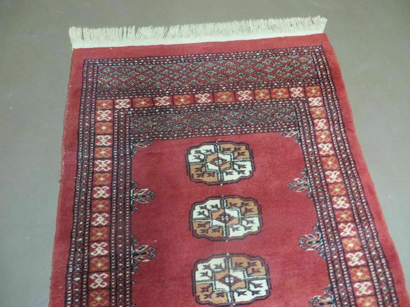 2' 8" X 10' Vintage Handmade Bokhara Turkoman Pakistani Wool Runner Rug Nice by Jewel Rugs