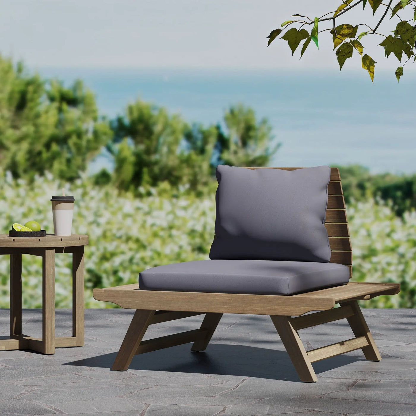 Sedona Outdoor Club Chair With Slatted Design by HouseOfZazla