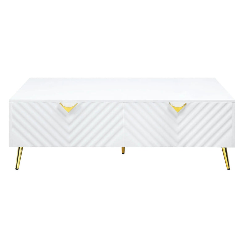 Gaines - High Gloss Coffee Table - White by Unique Piece Furniture