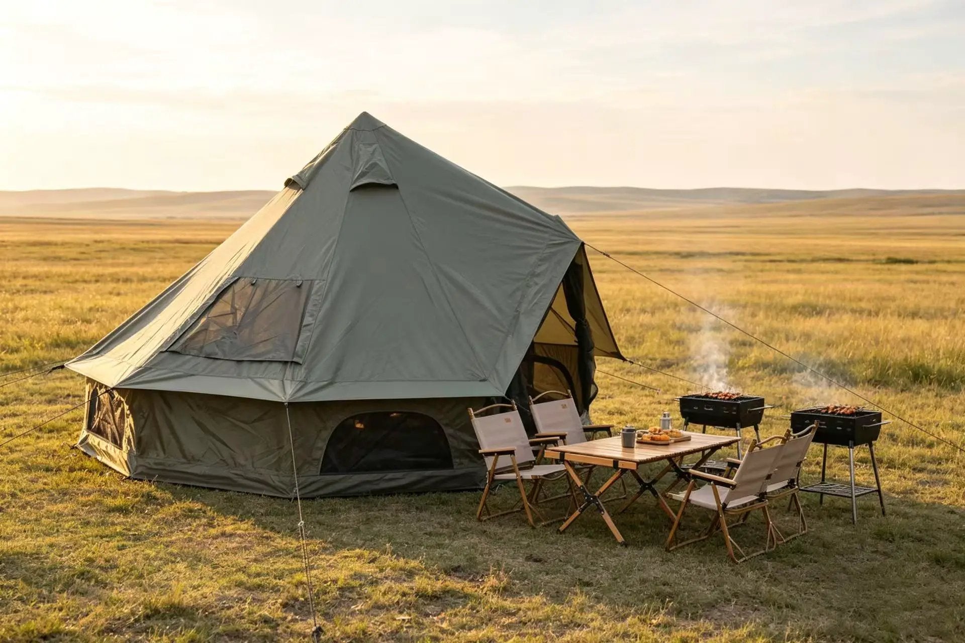 Oxford Bell Tent for Family Camping by HouseOfZazla