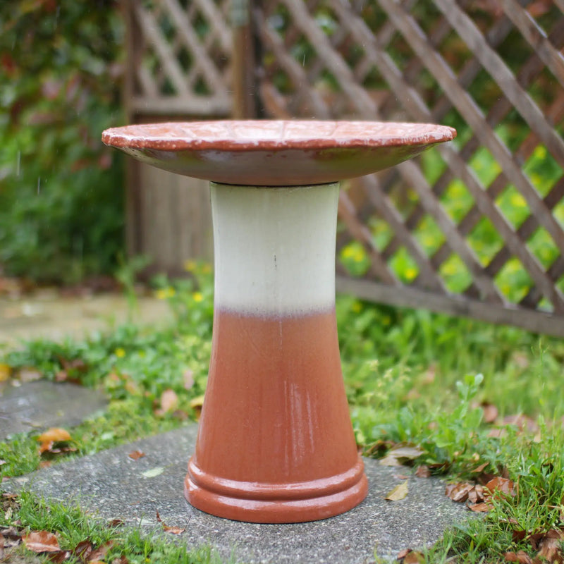 Handmade Glazed Ceramic Bird Bath by HouseOfZazla