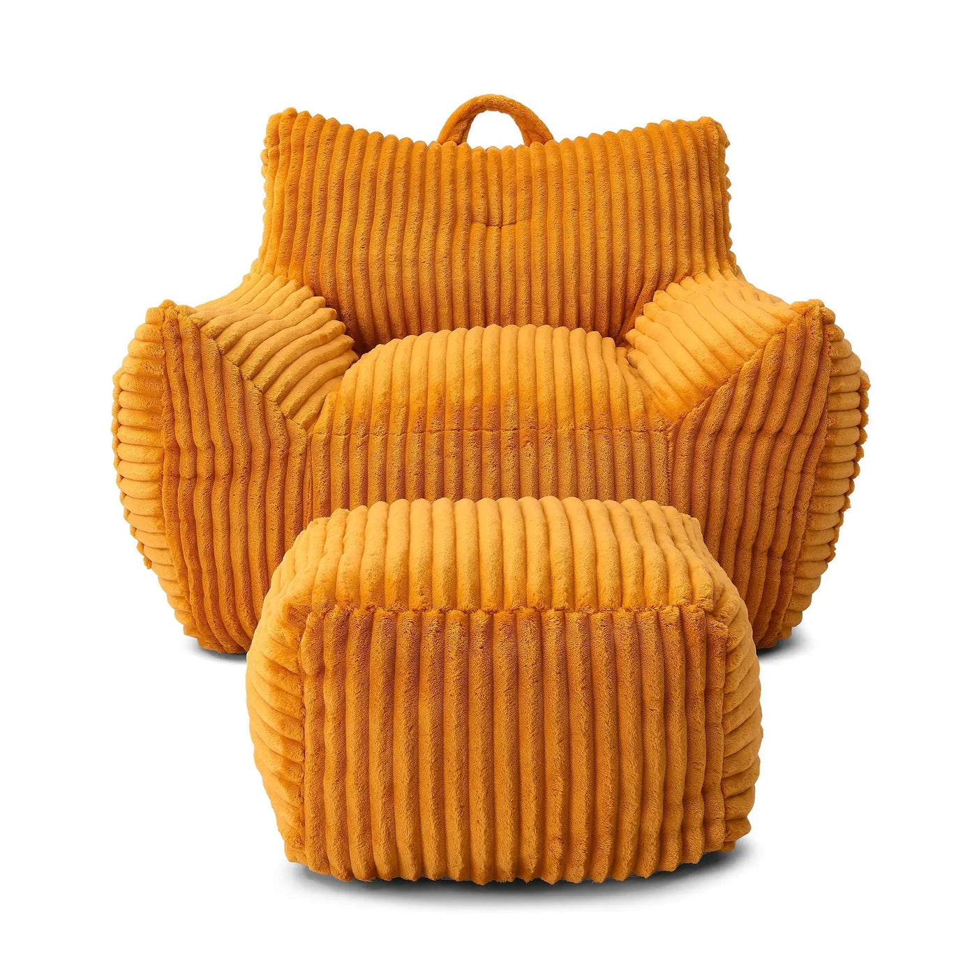 Giant Bean Bag Chair With Armrests And Footstool by HouseOfZazla