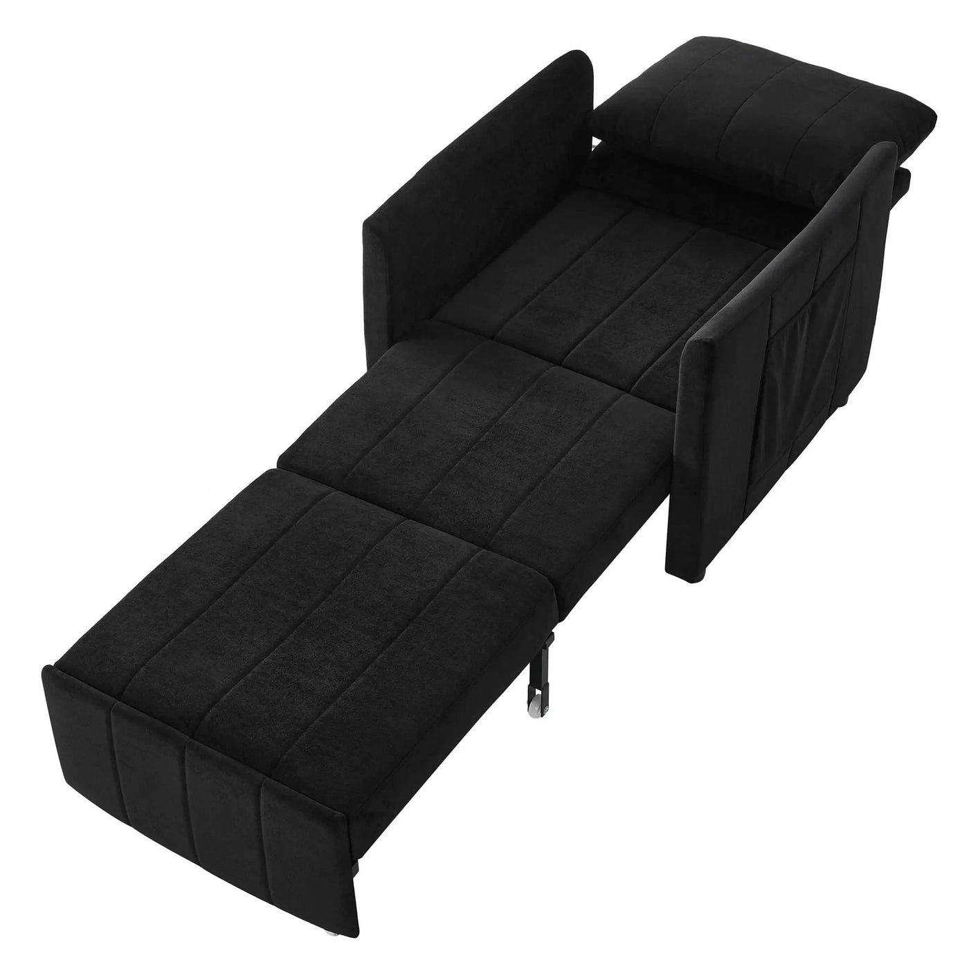 Upholstered Convertible Sleeper Sofa With 5 Position Backrest, Side Pockets, Storage by HouseOfZazla