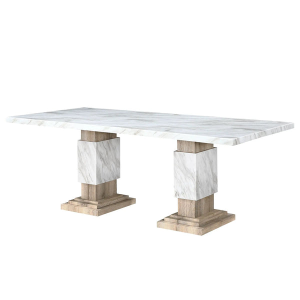 Stacey - Dining Table With Pedestal Base - Beige, photo 2 of 7