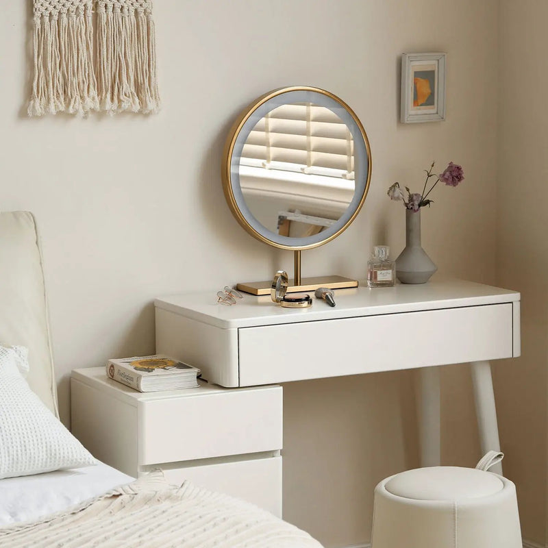 Table Dresser Without Mirror, Compact Dresser Accessories Storage Drawer - White by HouseOfZazla