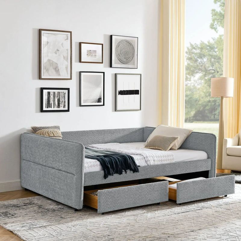 Upholstered Daybed & 2 Drawers by Unique Piece Furniture