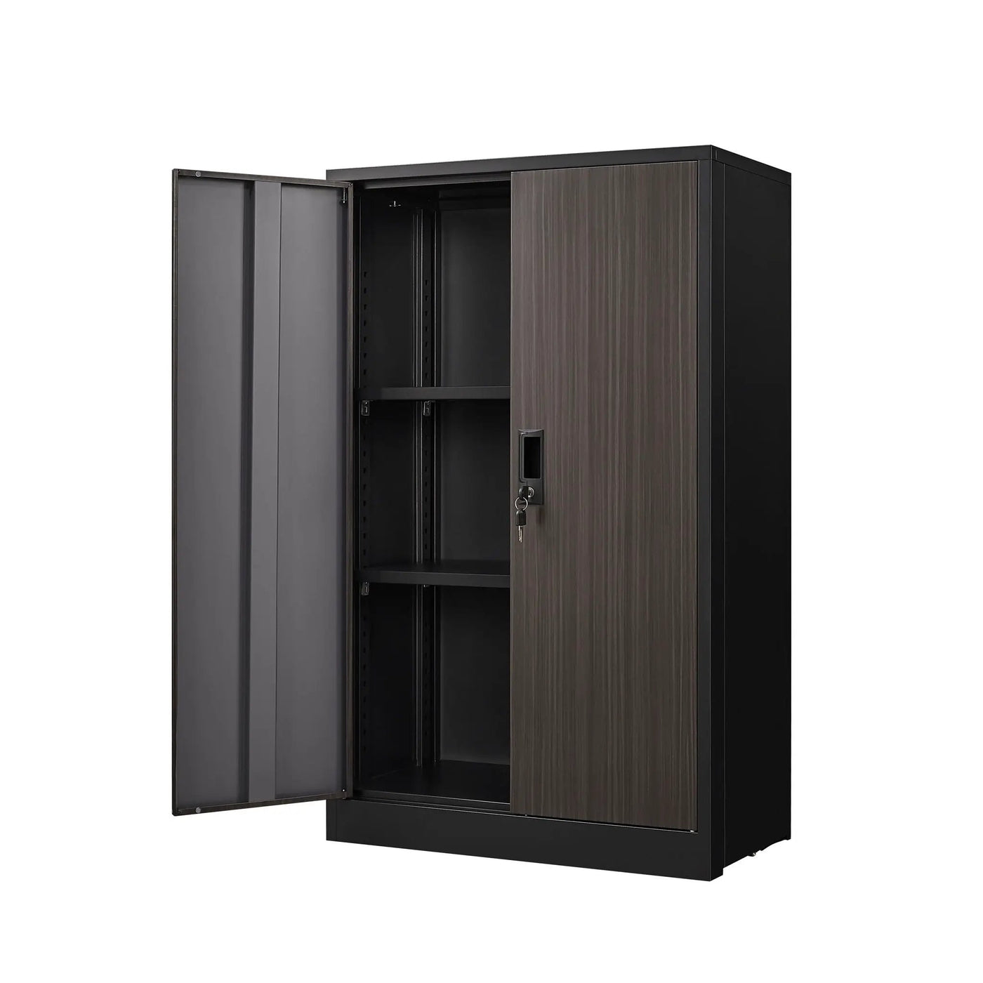 Metal Storage Cabinet With Locking Doors And Adjustable Shelf, Folding Filing Storage Cabinet, Folding Storage Locker Cabinet For Home Office, School, Garage by HouseOfZazla
