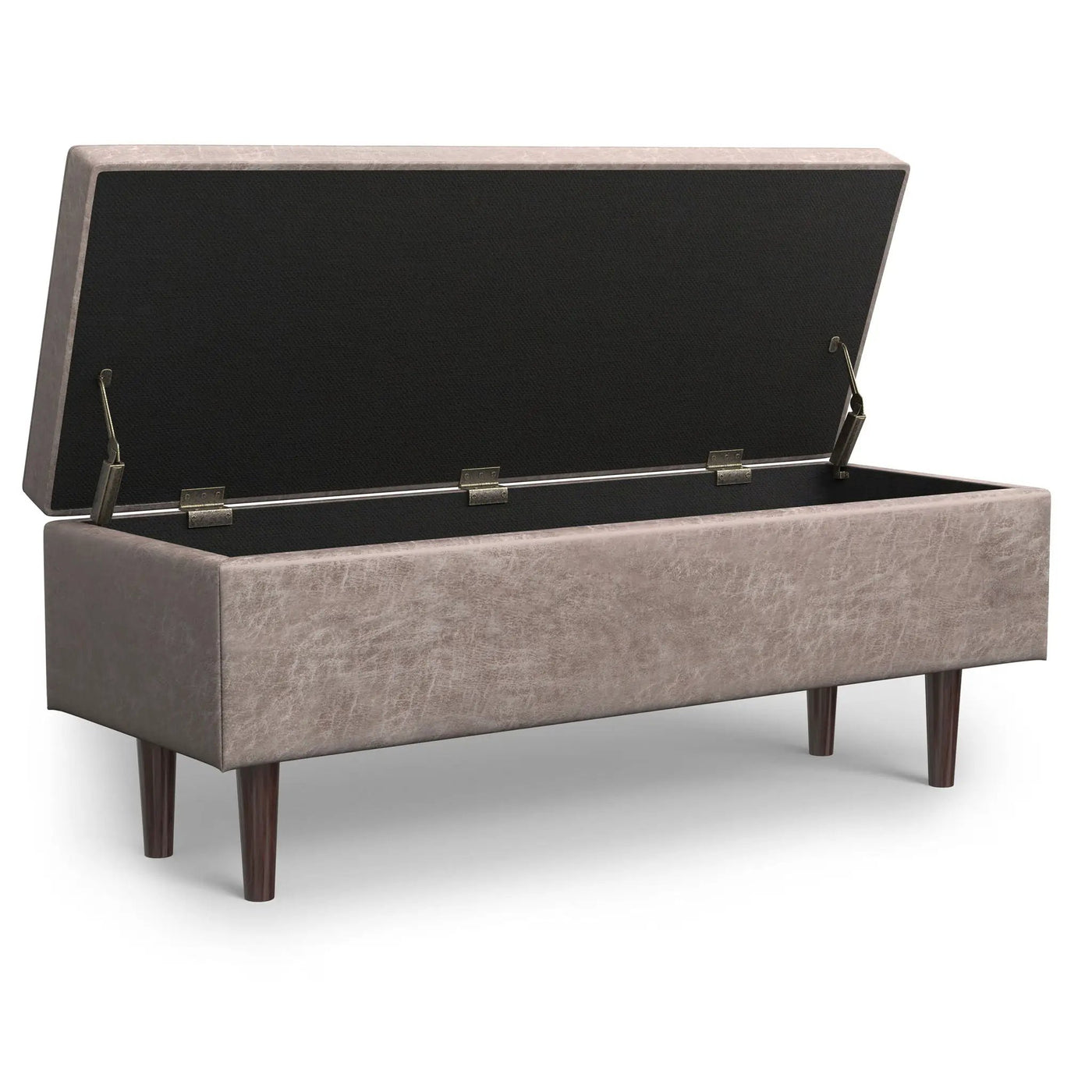 Shay - Large Square Coffee Table Storage Ottoman Mid-Century Style by HouseOfZazla