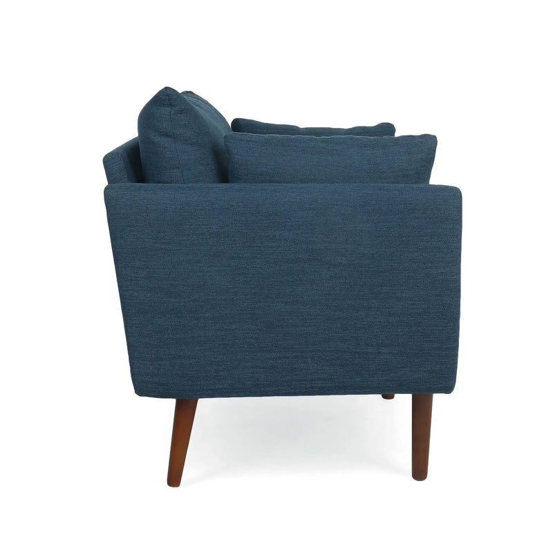 Luminate Upholstered Fabric Club Chair with Tapered Legs and 2 Accent Pillows by HouseOfZazla