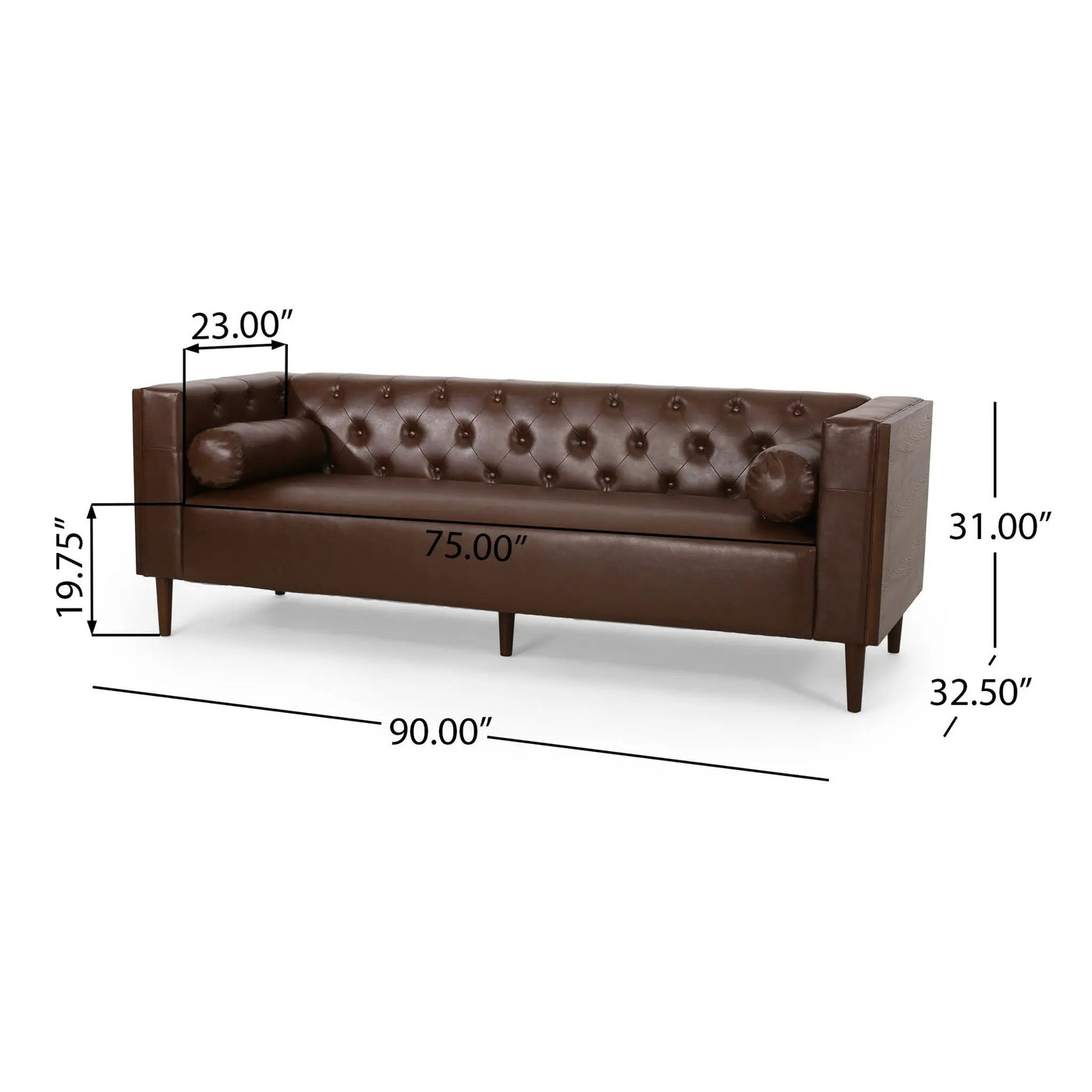 Contemporary 3 Seater Sofa With Tufted Design by HouseOfZazla