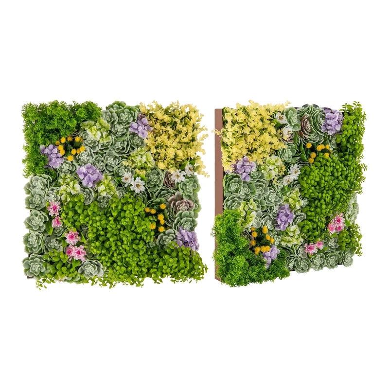 20" x 20" 3D Hanging Succulents with 10 Types of Mixed Faux Plants for Balcony Home by DirectDeals