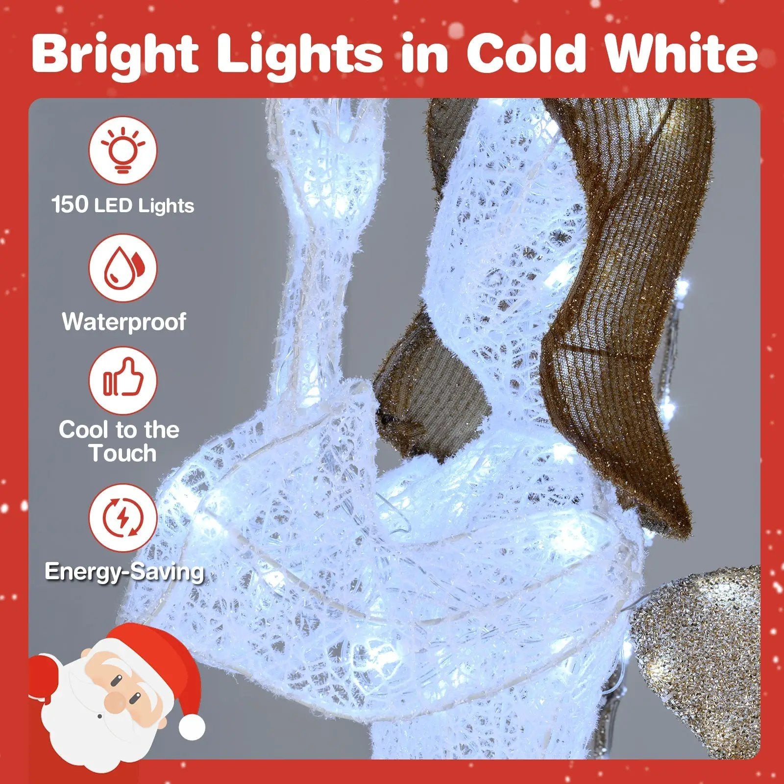 3D Lighted Angel Christmas Decoration 5.5 FT Halo Angel by DirectDeals