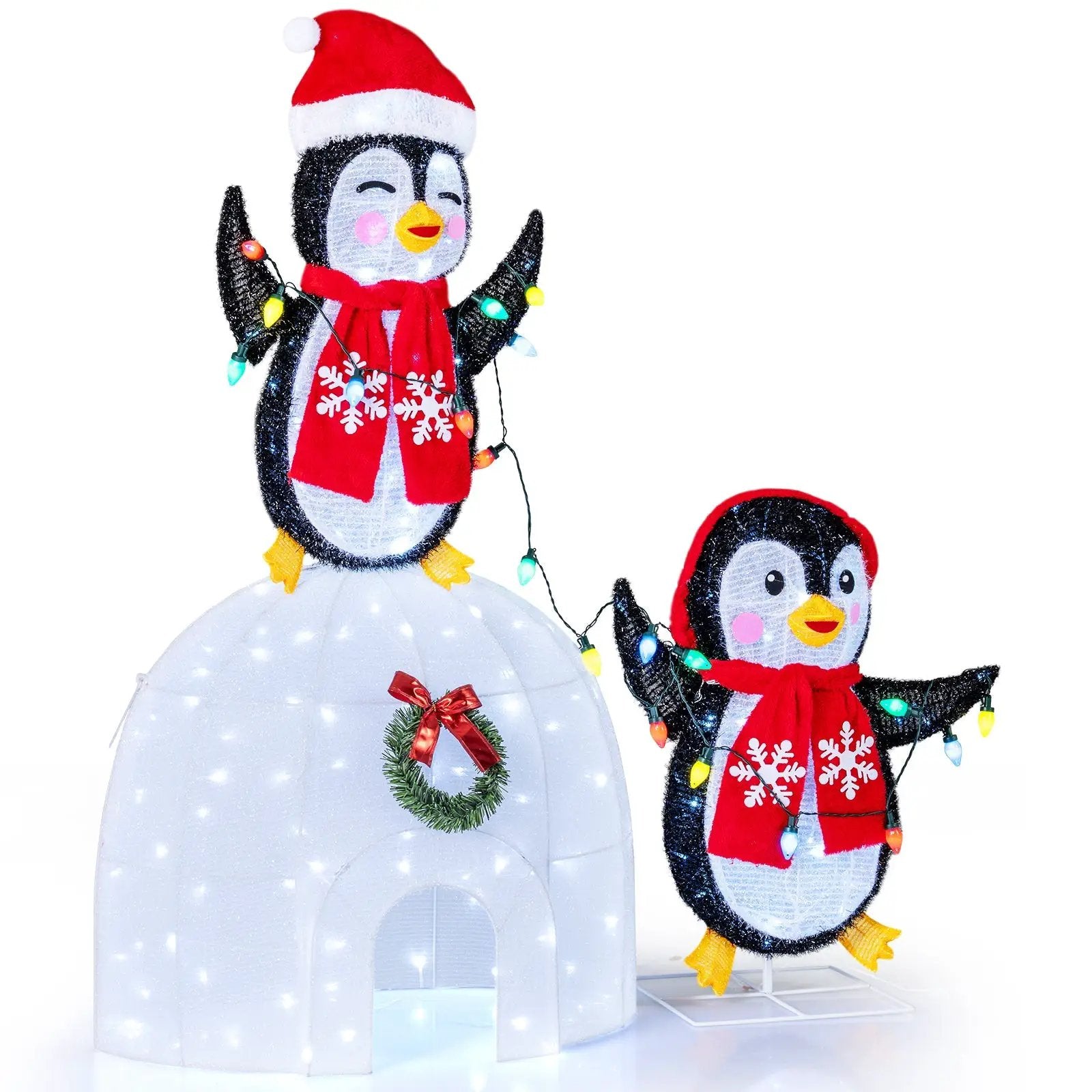 3D Pre-Lit Indoor Outdoor Xmas Holiday with 170 Cold-White LED Lights for Home by DirectDeals