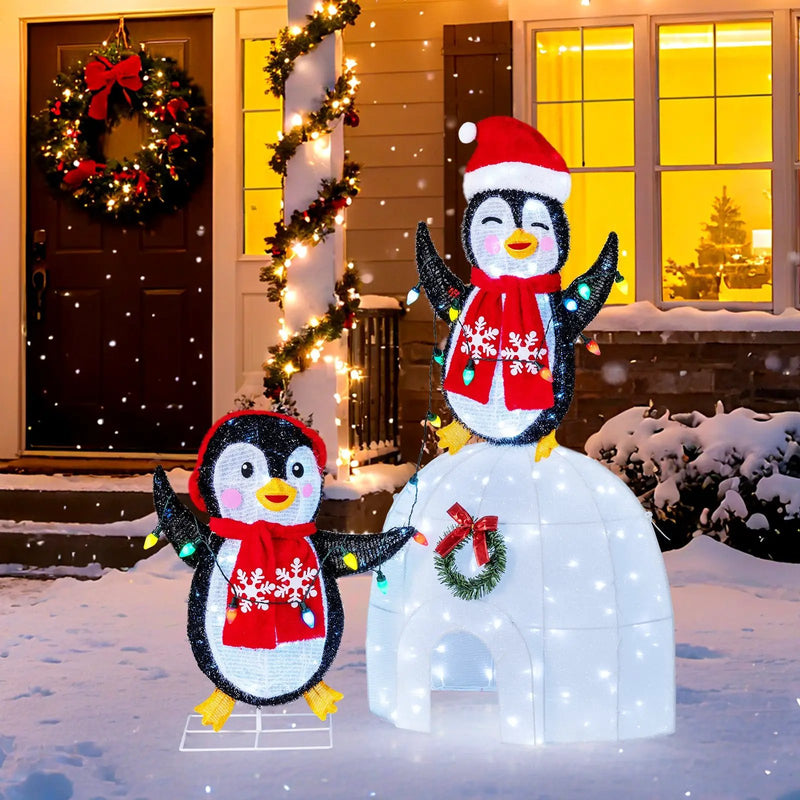 3D Pre-Lit Indoor Outdoor Xmas Holiday with 170 Cold-White LED Lights for Home by DirectDeals
