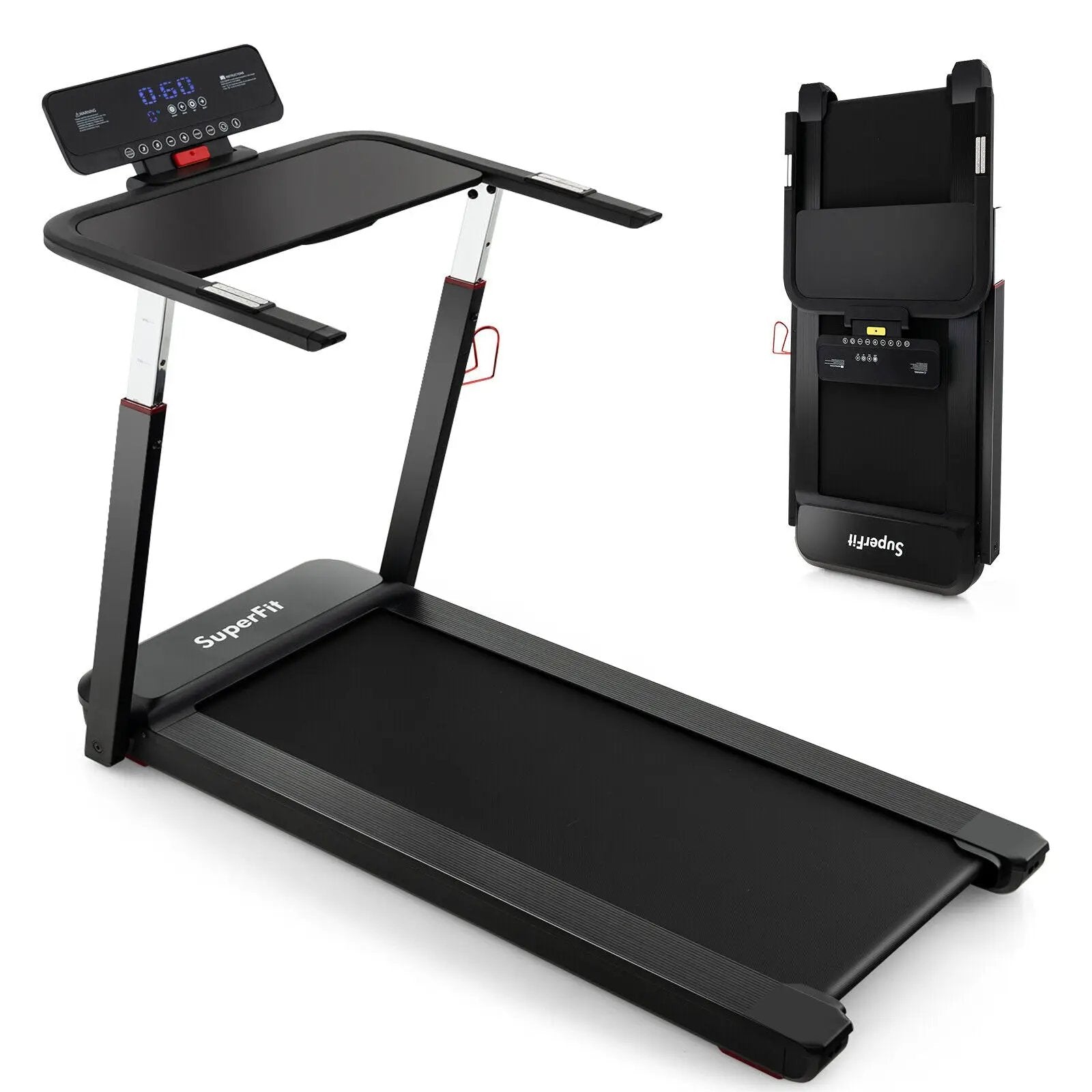 3HP Folding Treadmill with Adjustable Height and APP Control by DirectDeals
